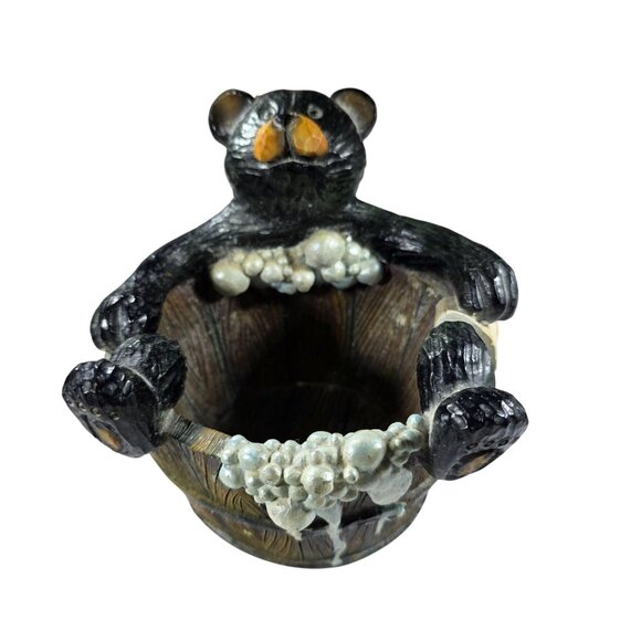 Planter trinket holder soap dish bear bubble bath Rustic anthropomorphic - Picture 1 of 7